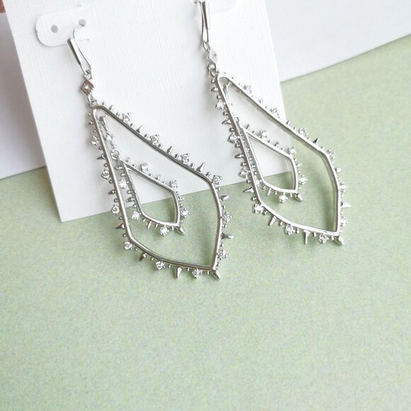 Kendra Scott Alice Drop Earrings - Silver - Picture 3 of 3